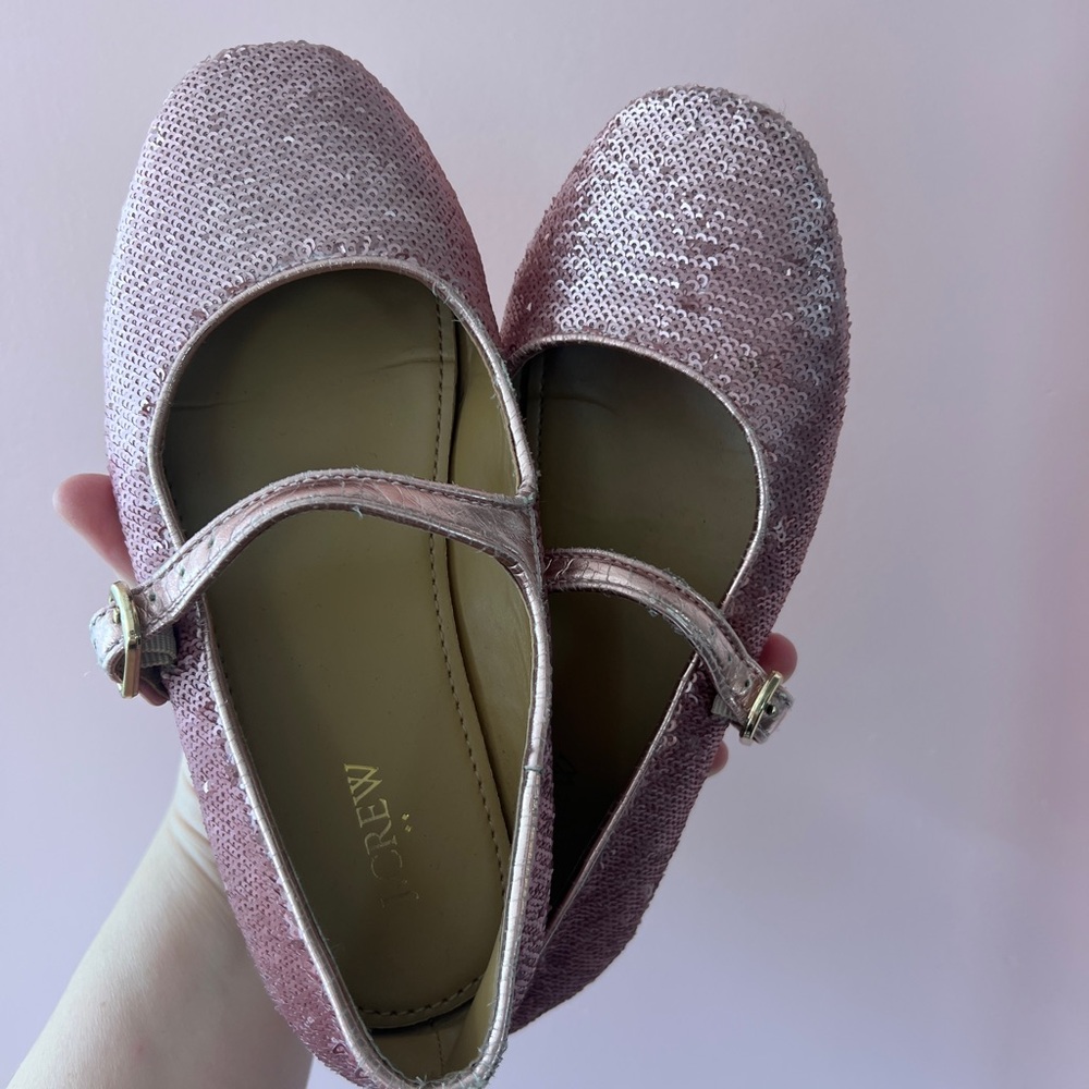 J. Crew Pink Glitter Dress Shoes for Kids